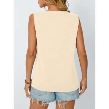 AUTOMET Womens Flowy Tank Tops - Stylish & Comfy Summer Tops