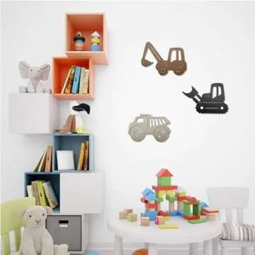 Construction Trio Nursery Wall Decor for Kids Room