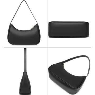 Afashor Shoulder Bags for Women Vegan Leather Hobo Sling Tote Handbag Retro Clutch Purse with Zipper Closure Lychee-Yellow