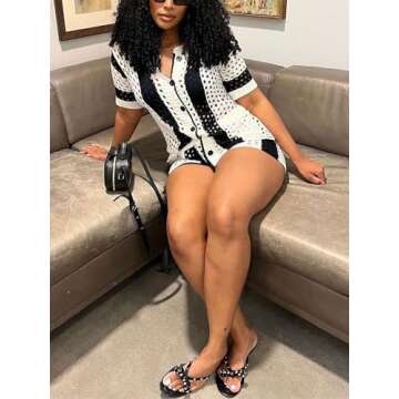 KANSOON Knitted Two Piece Outfit for Women Summer Style