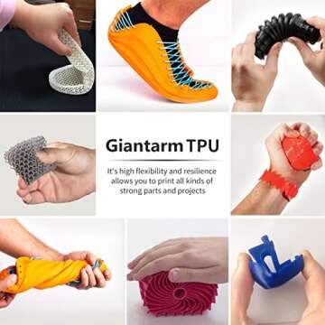 GIANTARM Flexible TPU Filament for 3D Printers