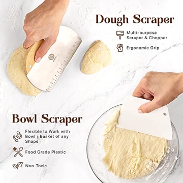 Sourdough Starter Kit with Proofing Baskets and Tools