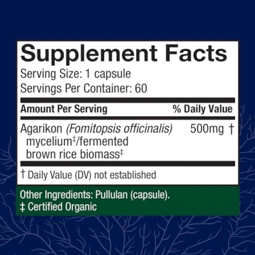 Host Defense Agarikon Capsules for Immune Support Supplement