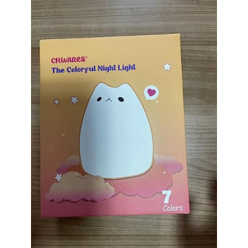 CHWARES Cute Cat Night Light for Kids - Multicolor Glow