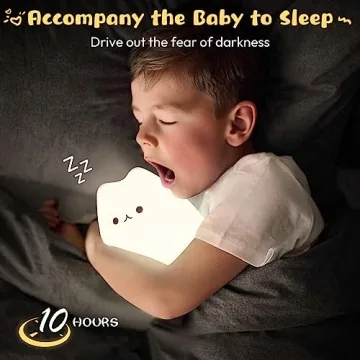 CHWARES Cute Cat Night Light for Kids - Multicolor Glow