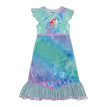 Disney Girls' Little Mermaid Fantasy Gown Nightgown - Watercolor Ariel