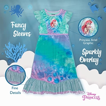 Disney Girls' Little Mermaid Gown Nightgown for Kids