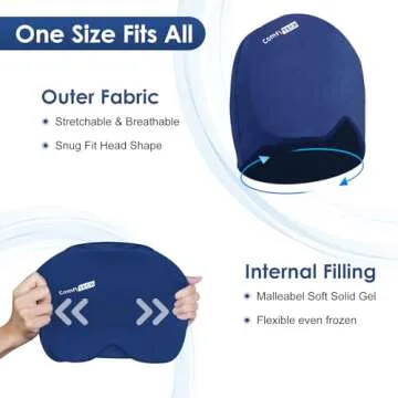 ComfiTECH Head Ice Pack Wrap Cold Cap for Migraine Relief