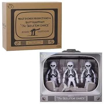 Disney100 Years of Wonder Walt Disney Presents Silly Symphonies Skeleton Dance Collectible Plush Stuffed Doll, Kids Toys for Ages 5 Up, Amazon Exclusive by Just Play