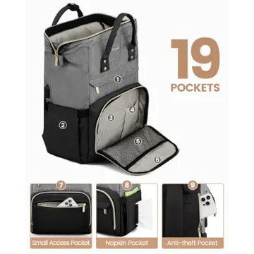 LOVEVOOK Stylish Laptop Backpack for Women - Perfect for Work, Travel