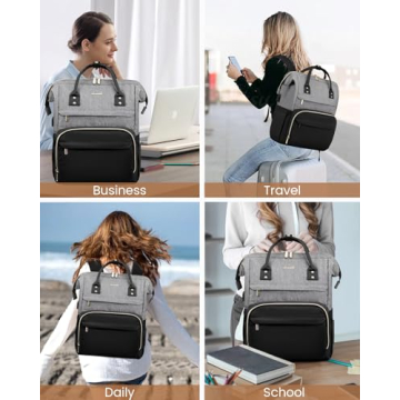 LOVEVOOK Stylish Laptop Backpack for Women - Perfect for Work, Travel