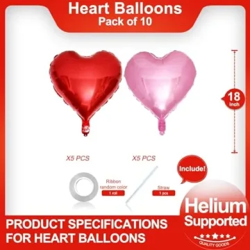 Red Heart Shaped Balloons for Romantic Celebrations