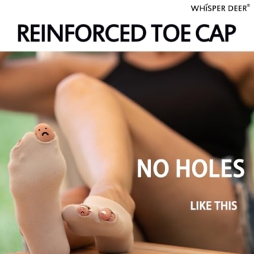 WHISPER DEER No Show Socks for Men and Women - Slip-Free Comfort