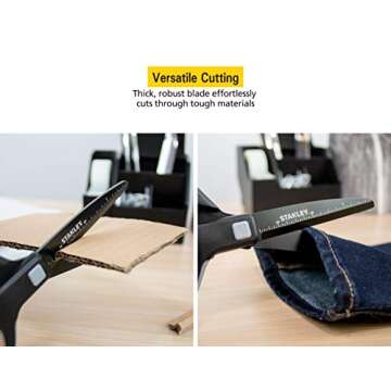 Stanley Piranha 8" Premium Scissors - Durable & Comfortable