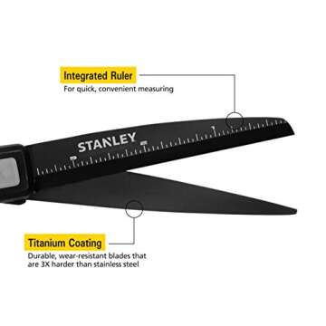 Stanley Piranha 8" Premium Scissors - Durable & Comfortable