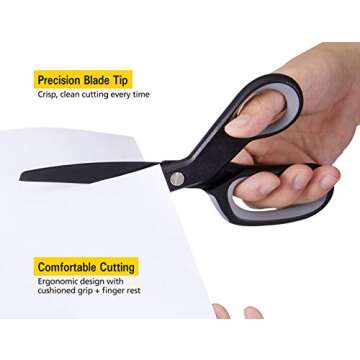 Stanley Piranha 8" Premium Scissors - Durable & Comfortable