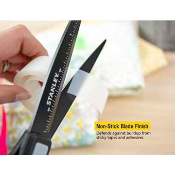 Stanley Piranha 8" Premium Scissors - Durable & Comfortable