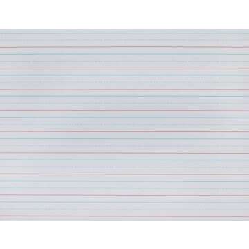 Pacon Multi-Sensory Raised Ruled Paper, Sheets, Film-Wrapped, 5/8" x 5/16" x 5/16" Ruled 11" x 8-1/2...