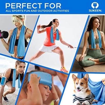 Sukeen Cooling Towels 4 Pack (40"x12") for Relief