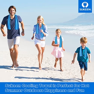 Sukeen Cooling Towels 4 Pack (40"x12") for Relief