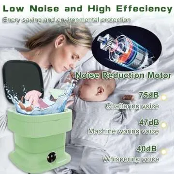 16L Portable Washing Machine, 60W Mini Washer with Foldable Design,Mini Folding Washing for Travel,Camping,Apartment,Baby Clothes,Socks,Underwear (Green)