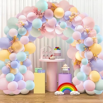 Magical Pastel Balloons Garland Kit for Parties