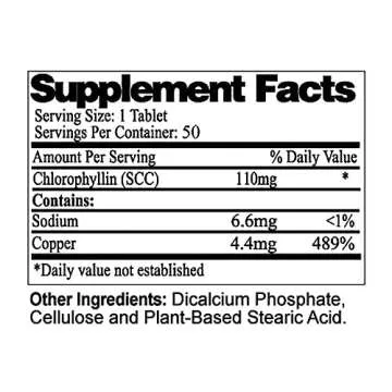 Body Mint Sport Chlorophyll Deodorizing Supplement - 50 Tabs