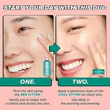 I Dew Care Travel Skincare Set - Kitten Crush | With Centella Asiatica, Prickly Pear, Aloe Vera, Heartleaf Extract, Hydrating, Facial Toner, and Moisturizer for Blemished Skin, Gift, Gift Set, Spa Day