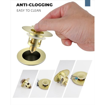 Hibbent All Metal Universal Sink Stopper for Drain