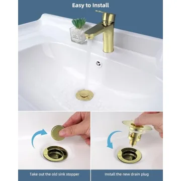 Hibbent All Metal Universal Sink Stopper for Drain