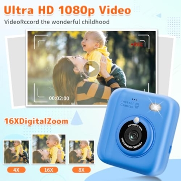 Instant Print Camera for Kids - Creative Gift for Ages 4-10
