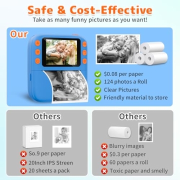 Instant Print Camera for Kids - Creative Gift for Ages 4-10