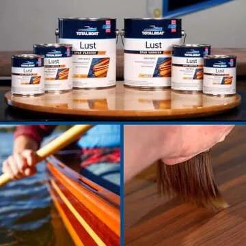 TotalBoat Lust Marine Varnish, High Gloss and Matte Finish for Wood, Boats, Outdoor Furniture (Matte, Quart)