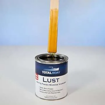 TotalBoat Lust Marine Varnish, High Gloss and Matte Finish for Wood, Boats, Outdoor Furniture (Matte, Quart)