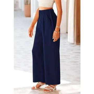 Comfortable Wide Leg Suit Pants for Women - PRETTYGARDEN