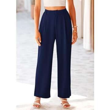 Comfortable Wide Leg Suit Pants for Women - PRETTYGARDEN