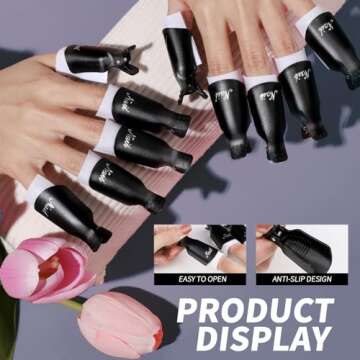 FANDAME Nail Polish Remover Tools Kit, 10 PCS Essential Set