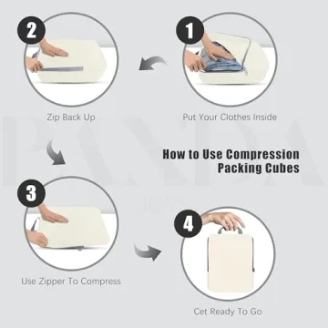 PANDA JOYS Compression Packing Cubes - Travel Organizers