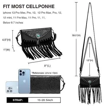 LAVAWA Western Purse for Women with Adjustable Strap