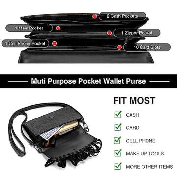 LAVAWA Western Purse for Women with Adjustable Strap