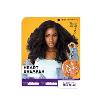 Sensationnel Curls Kinks & Co Synthetic Hair Empress LACE FRONT Wig HEART BREAKER (1B)