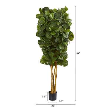 Nearly Natural 7ft. Fiddle Leaf Fig Artificial Tree