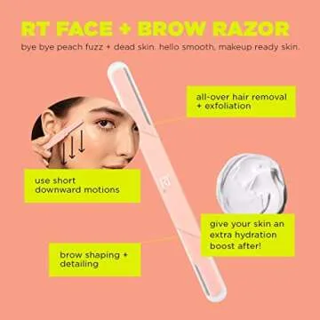 Real Techniques Face and Brow Razors - 3 Piece Set for Women