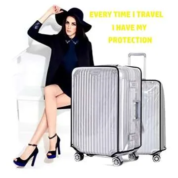 Shop FABULWAY Clear PVC Suitcase Cover for Travel
