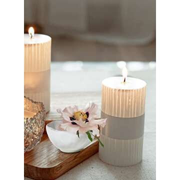 Serene Spaces Living Set of 4 Small Free-Form Edge Glazed Ceramic Bowl, Centerpiece for Vintage Wedd...