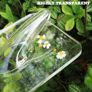 WONIU 2 Pack Acrylic Clear Frame Vase, Photo Flower Vase, Aesthetic Picture Vase for Centerpieces, T...