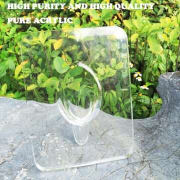 WONIU 2 Pack Acrylic Clear Frame Vase, Photo Flower Vase, Aesthetic Picture Vase for Centerpieces, Table Top, Office Home Decor, Wedding