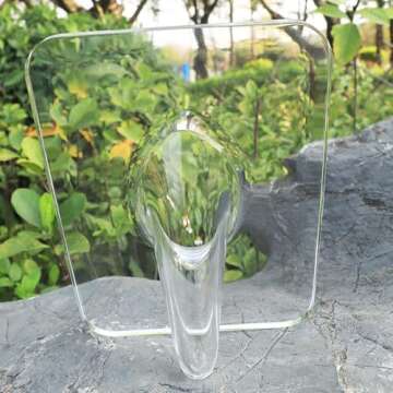 WONIU 2 Pack Acrylic Clear Frame Vase, Photo Flower Vase, Aesthetic Picture Vase for Centerpieces, Table Top, Office Home Decor, Wedding