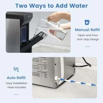 Gevi 38lbs Nugget Ice Maker Stainless Steel Countertop