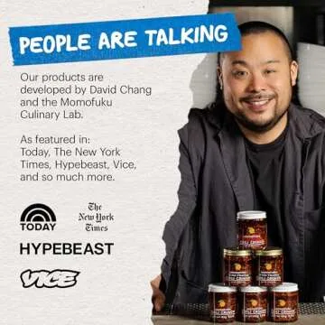 Momofuku Chili Crunch by David Chang, (5.5 Ounces), Chili Oil with Crunchy Garlic and Shallots, Spicy Chili Crisp